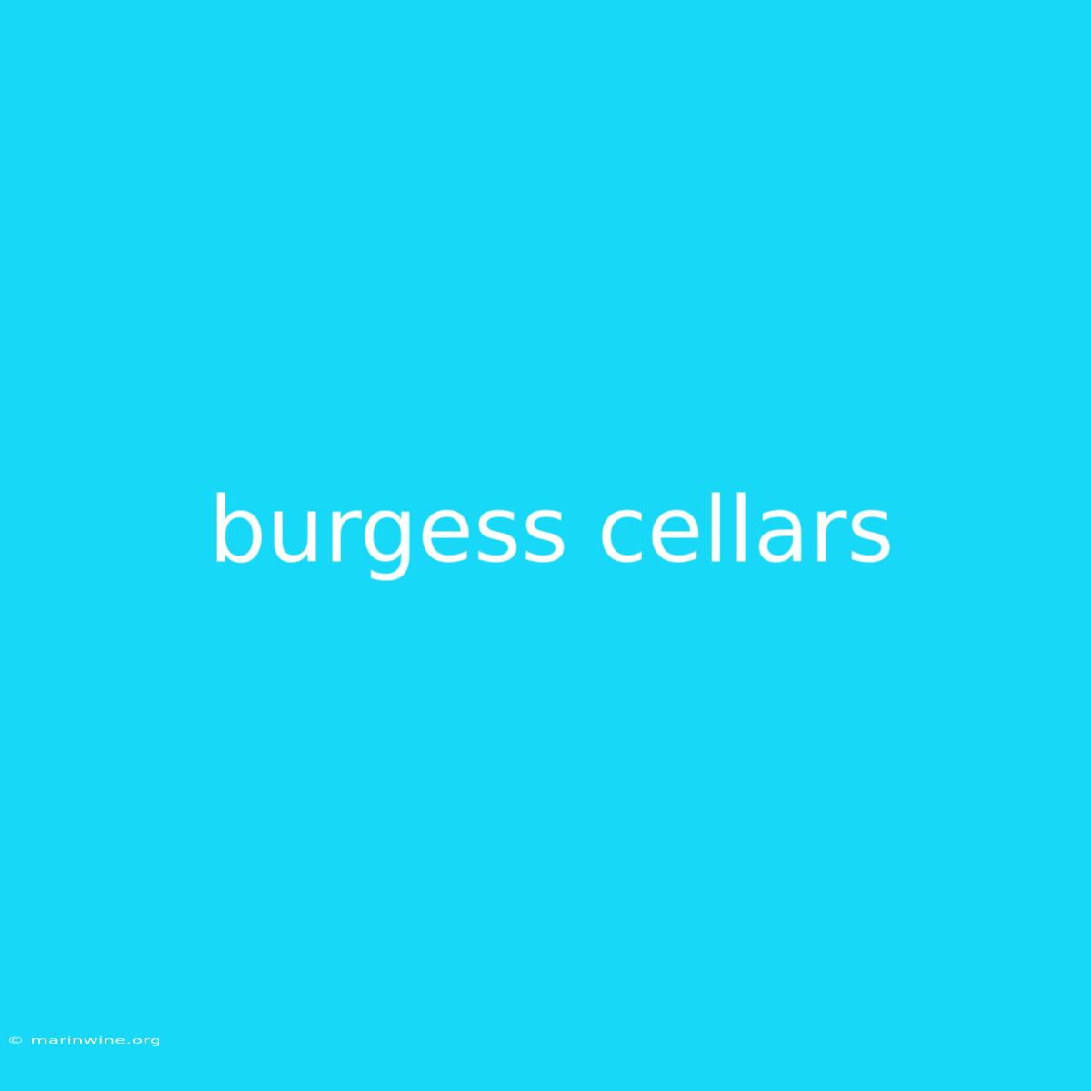 Burgess Cellars