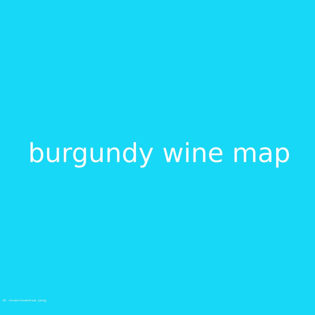 Burgundy Wine Map