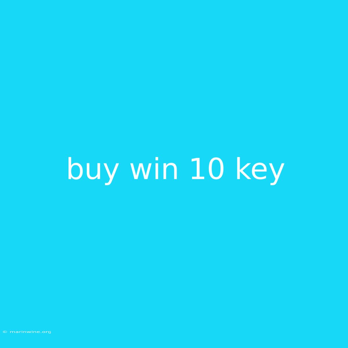 Buy Win 10 Key