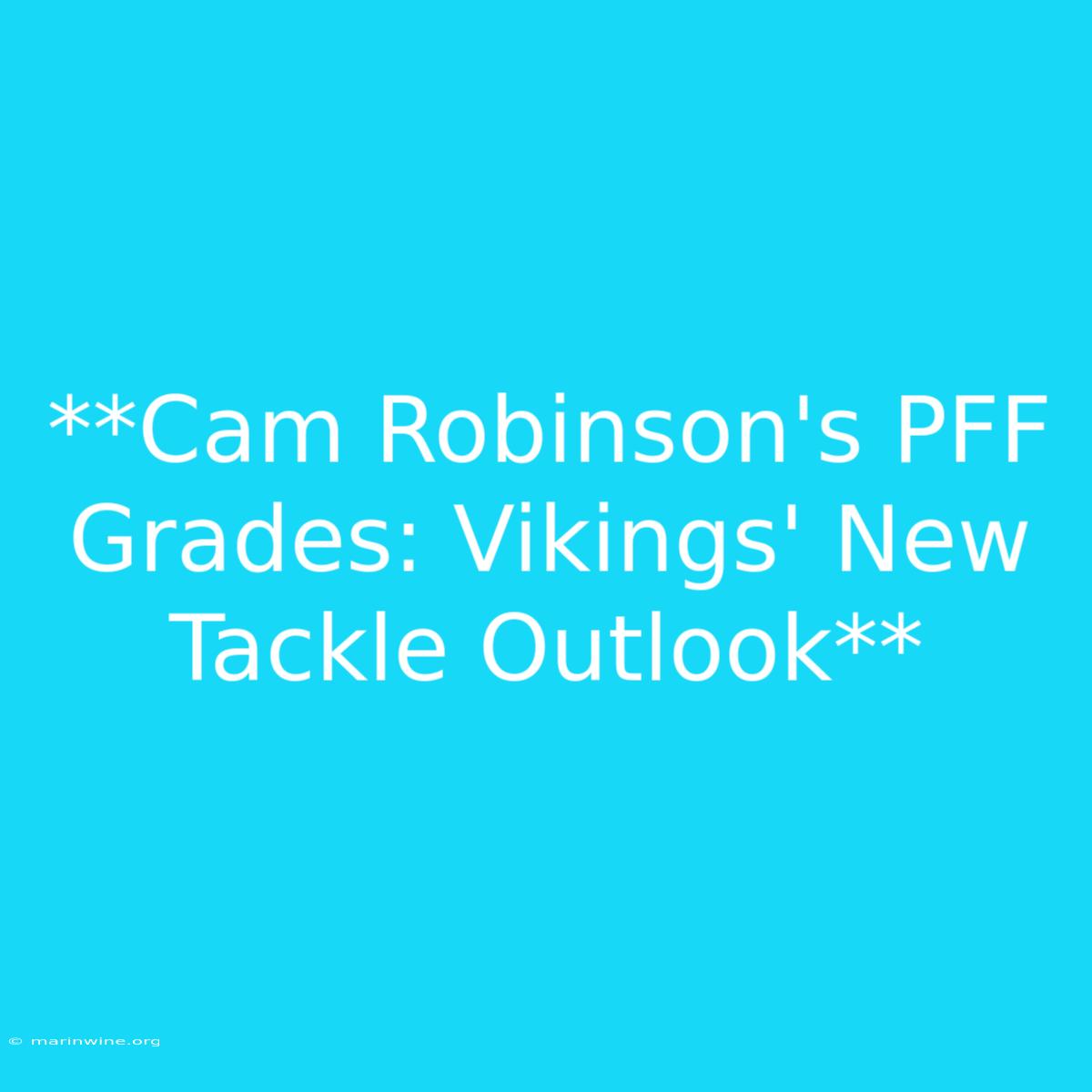 **Cam Robinson's PFF Grades: Vikings' New Tackle Outlook**