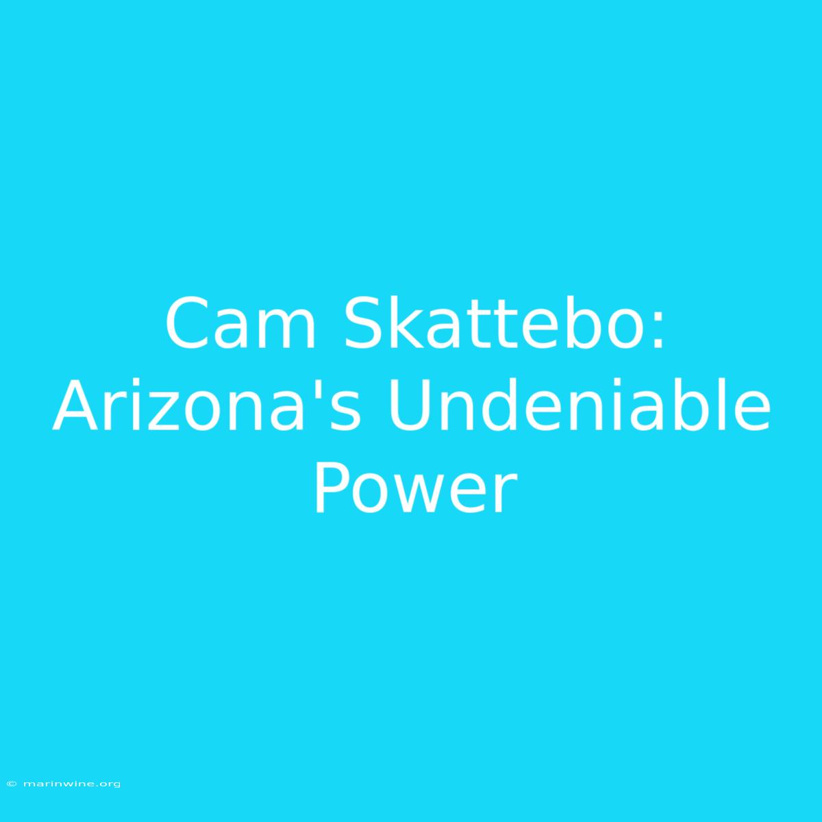 Cam Skattebo: Arizona's Undeniable Power