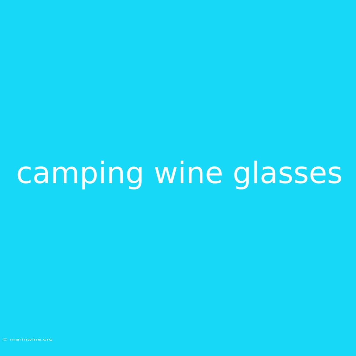 Camping Wine Glasses