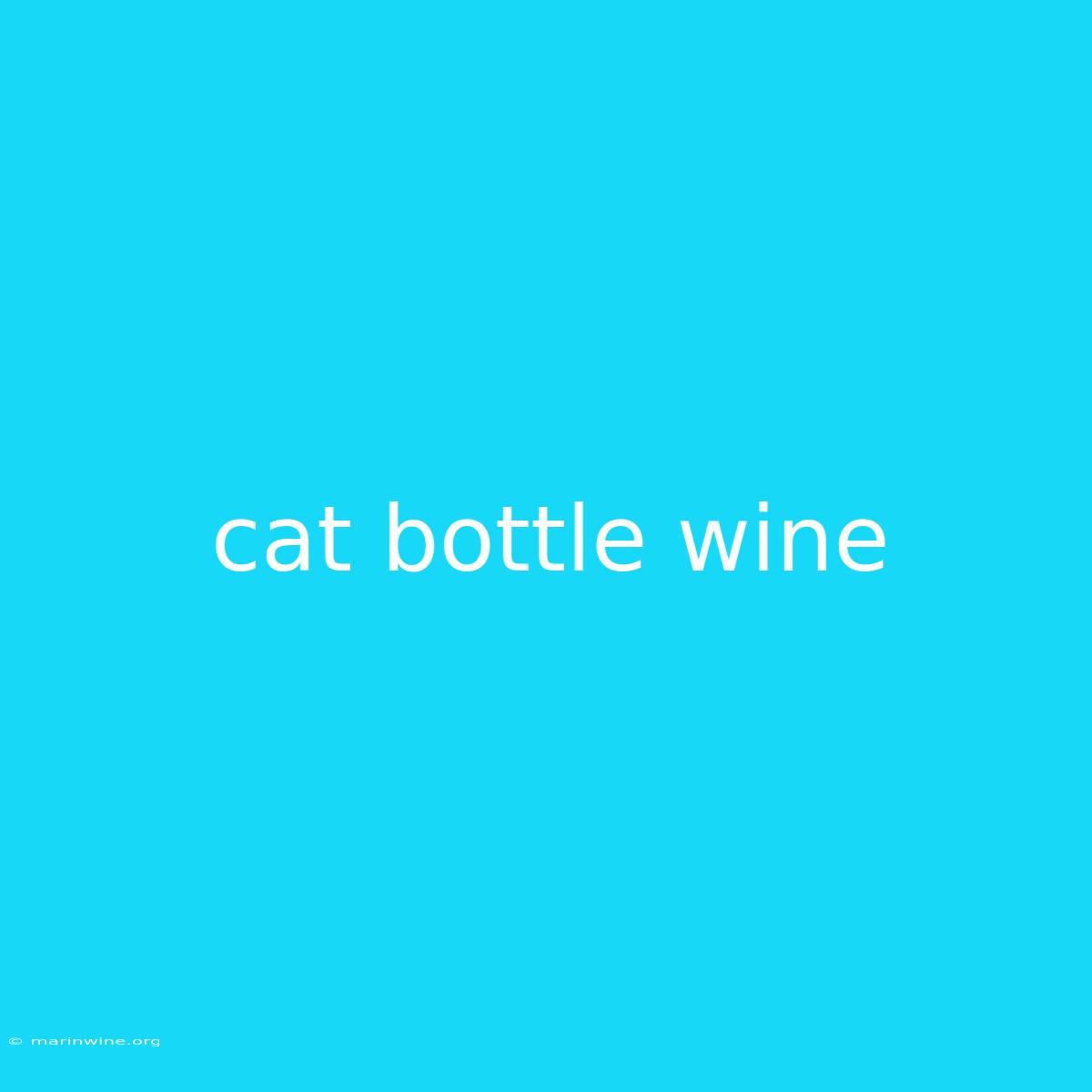 Cat Bottle Wine