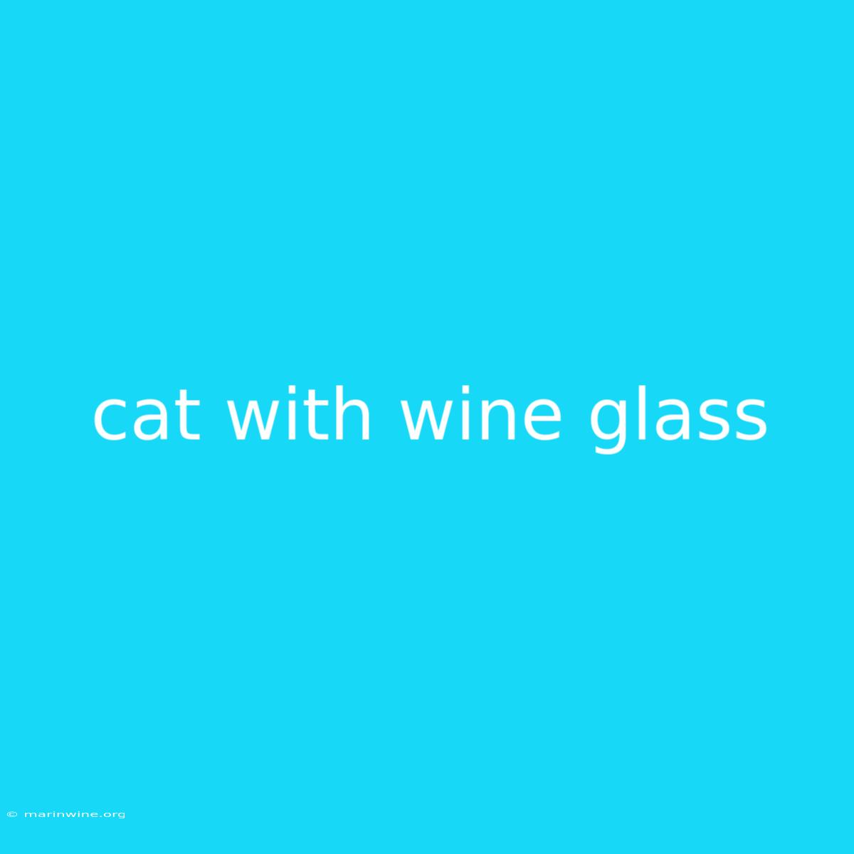 Cat With Wine Glass