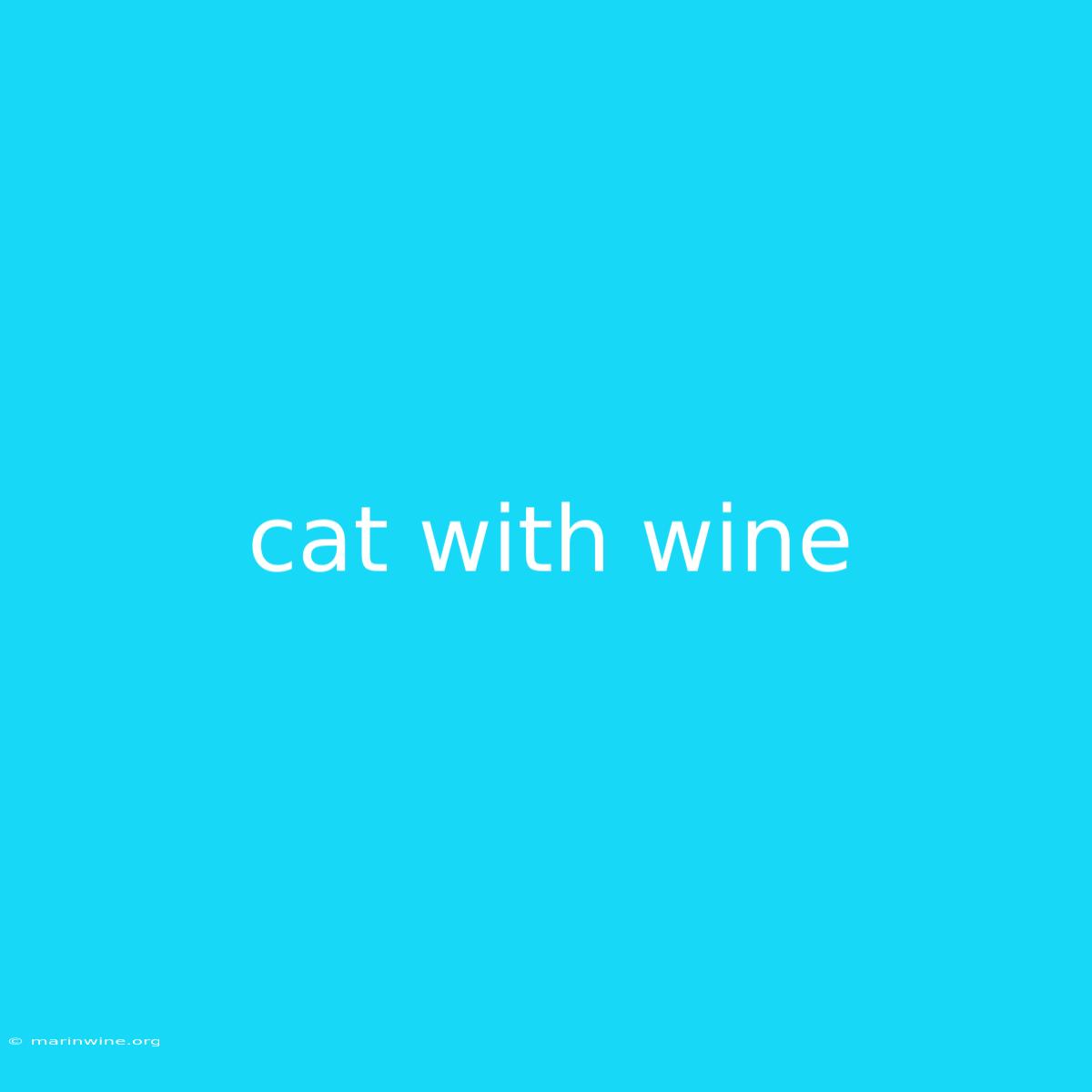 Cat With Wine