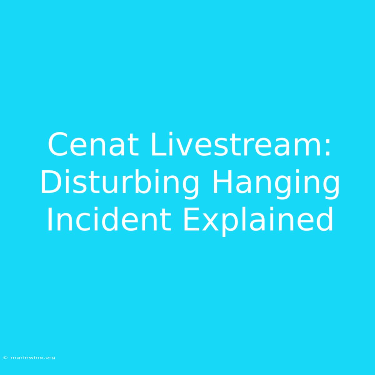 Cenat Livestream: Disturbing Hanging Incident Explained