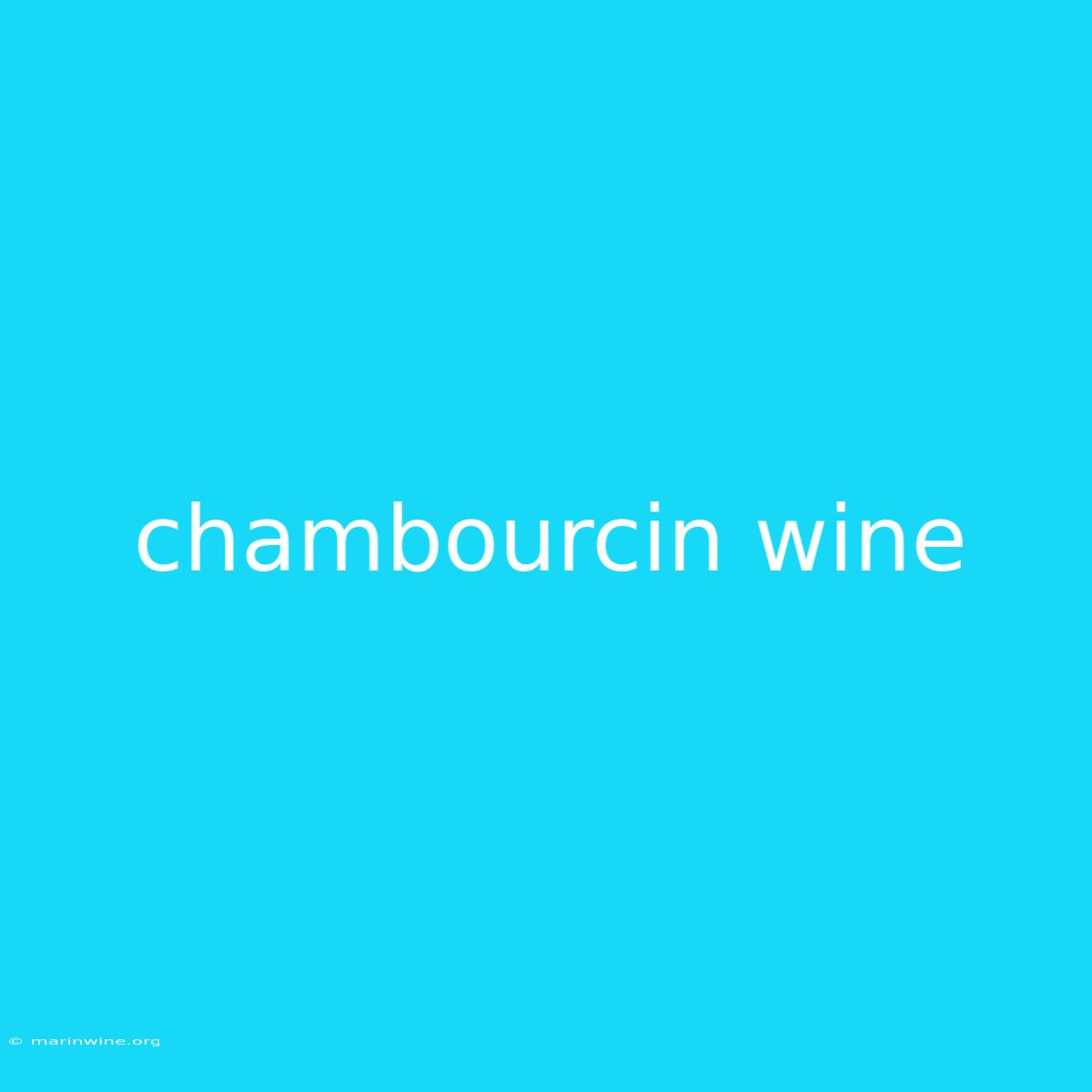 Chambourcin Wine