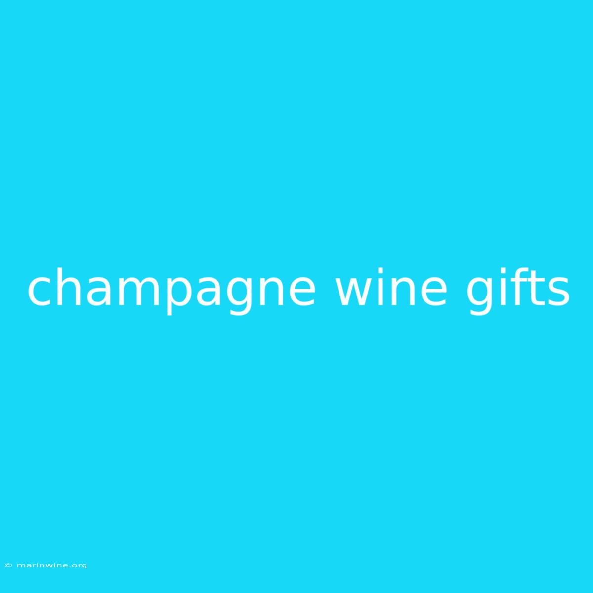 Champagne Wine Gifts