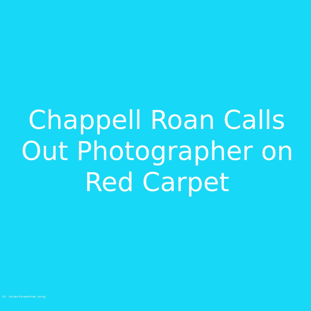 Chappell Roan Calls Out Photographer On Red Carpet