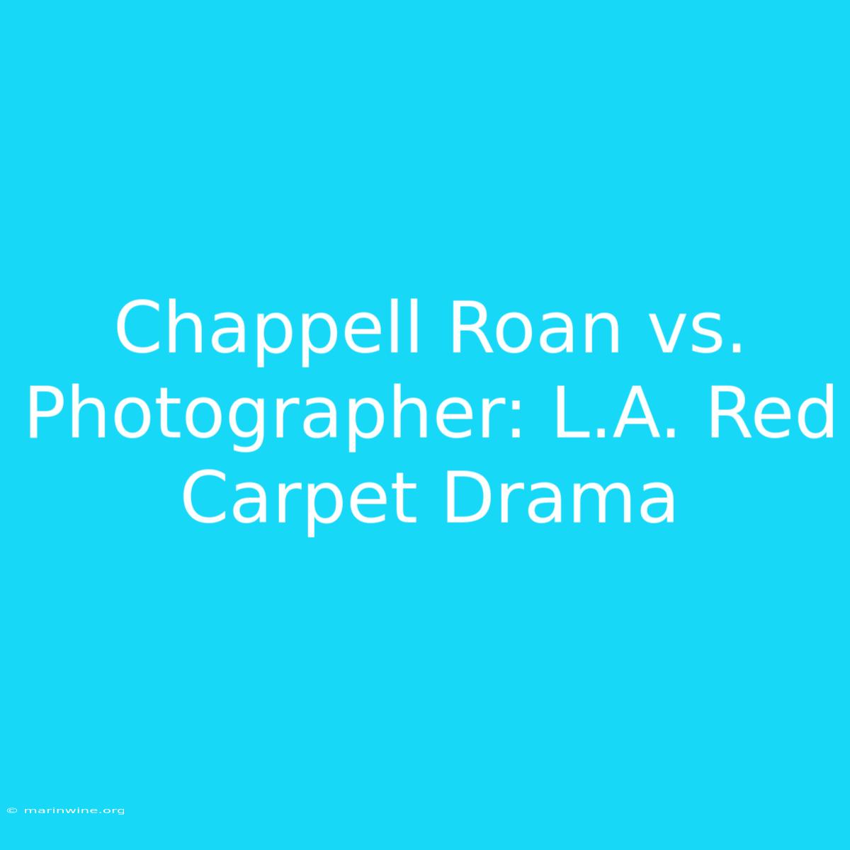 Chappell Roan Vs. Photographer: L.A. Red Carpet Drama 