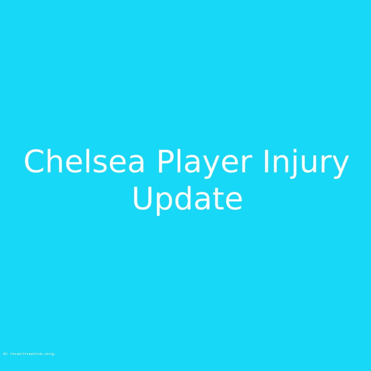 Chelsea Player Injury Update