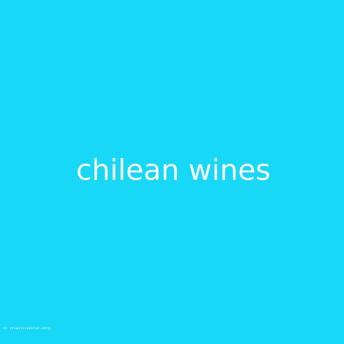 Chilean Wines