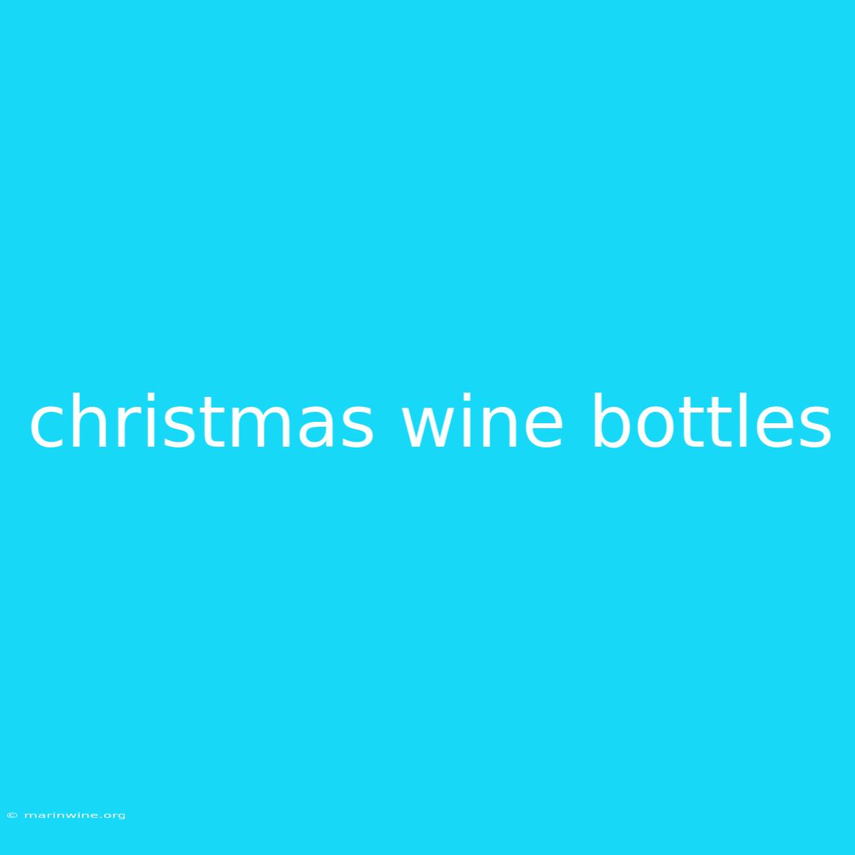 Christmas Wine Bottles