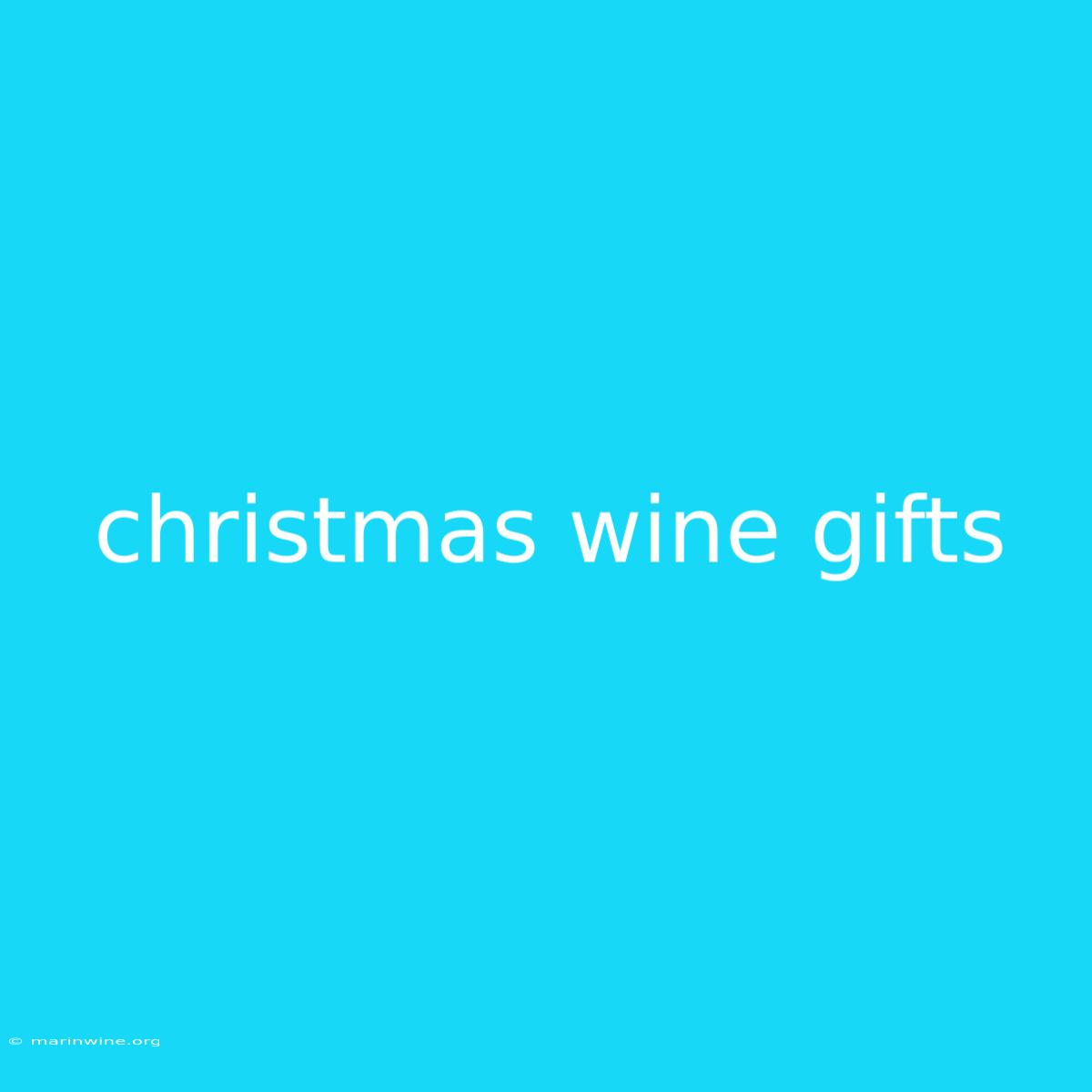 Christmas Wine Gifts