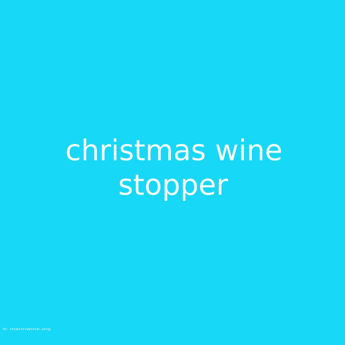 Christmas Wine Stopper