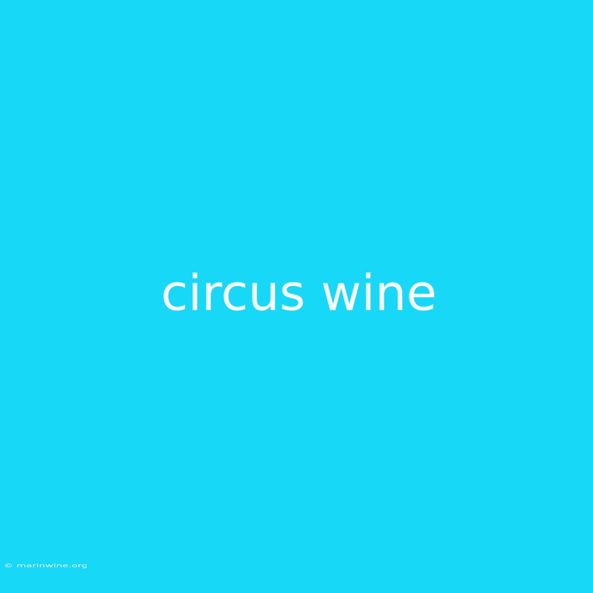 Circus Wine