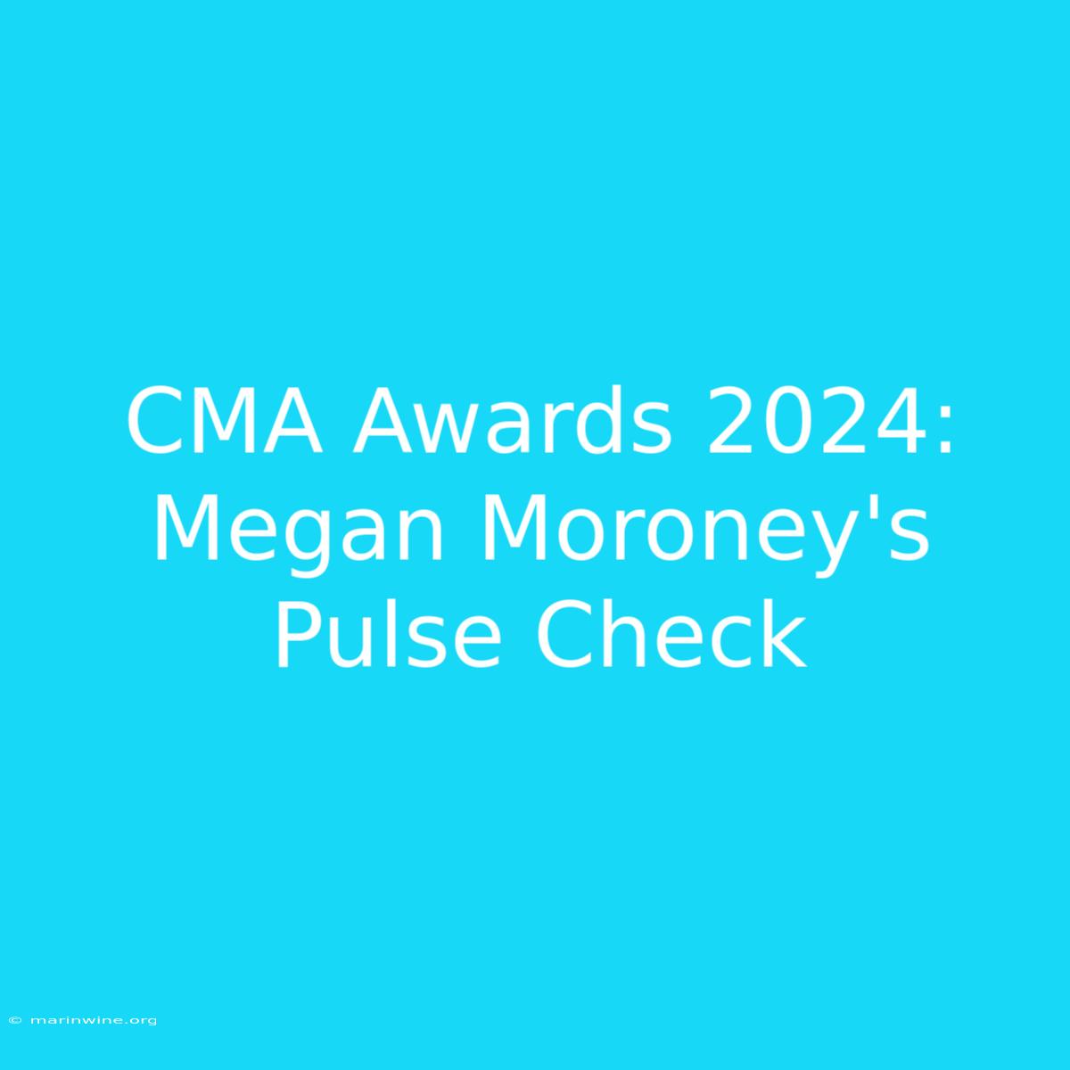 CMA Awards 2024: Megan Moroney's Pulse Check