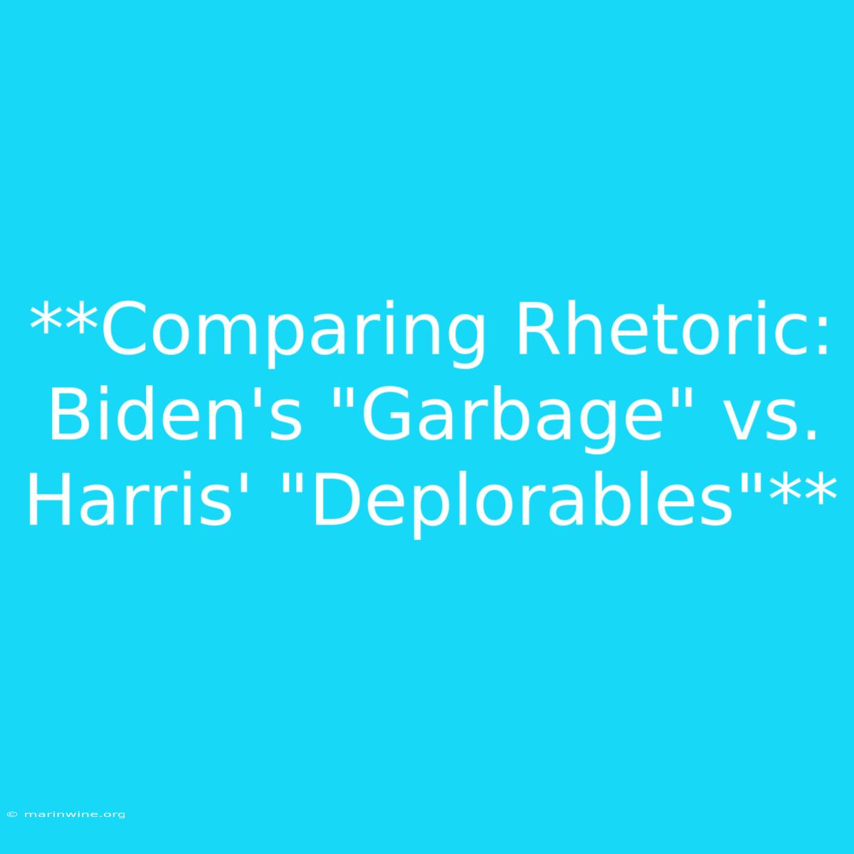 **Comparing Rhetoric: Biden's 