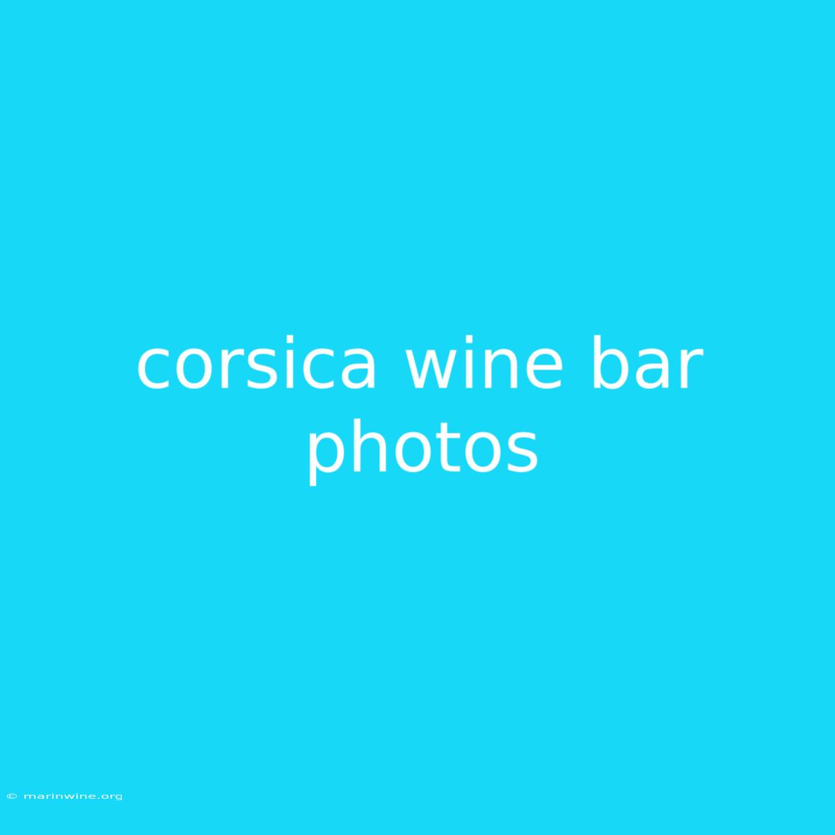 Corsica Wine Bar Photos