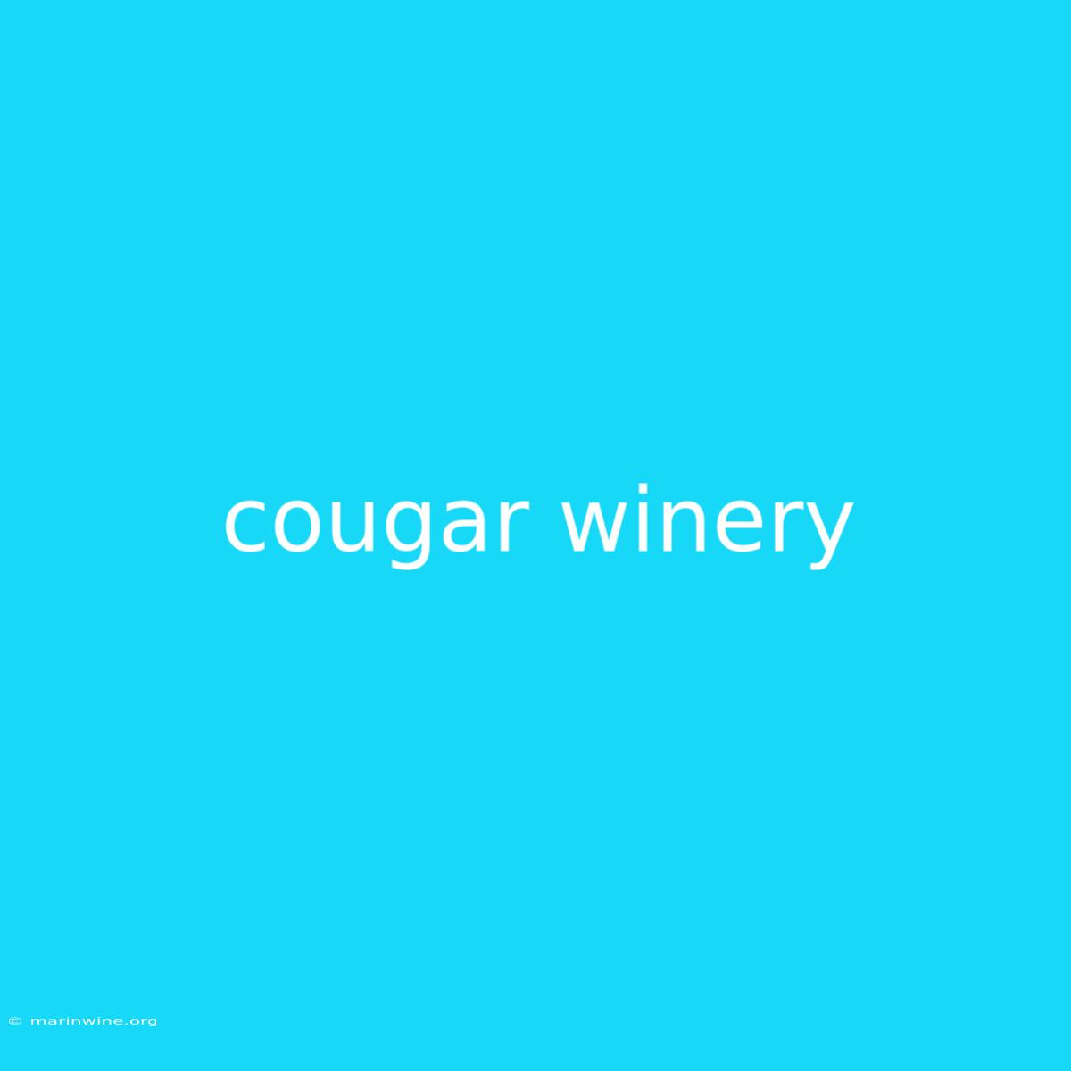 Cougar Winery