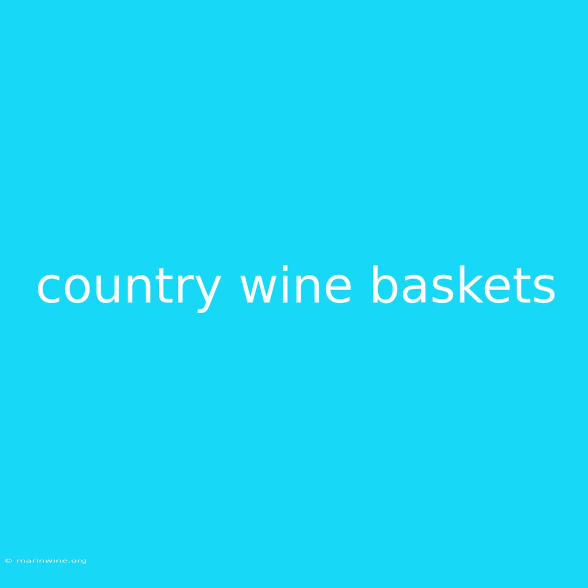 Country Wine Baskets