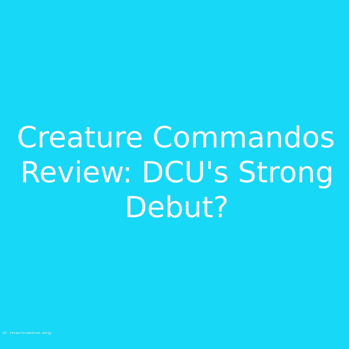 Creature Commandos Review: DCU's Strong Debut?