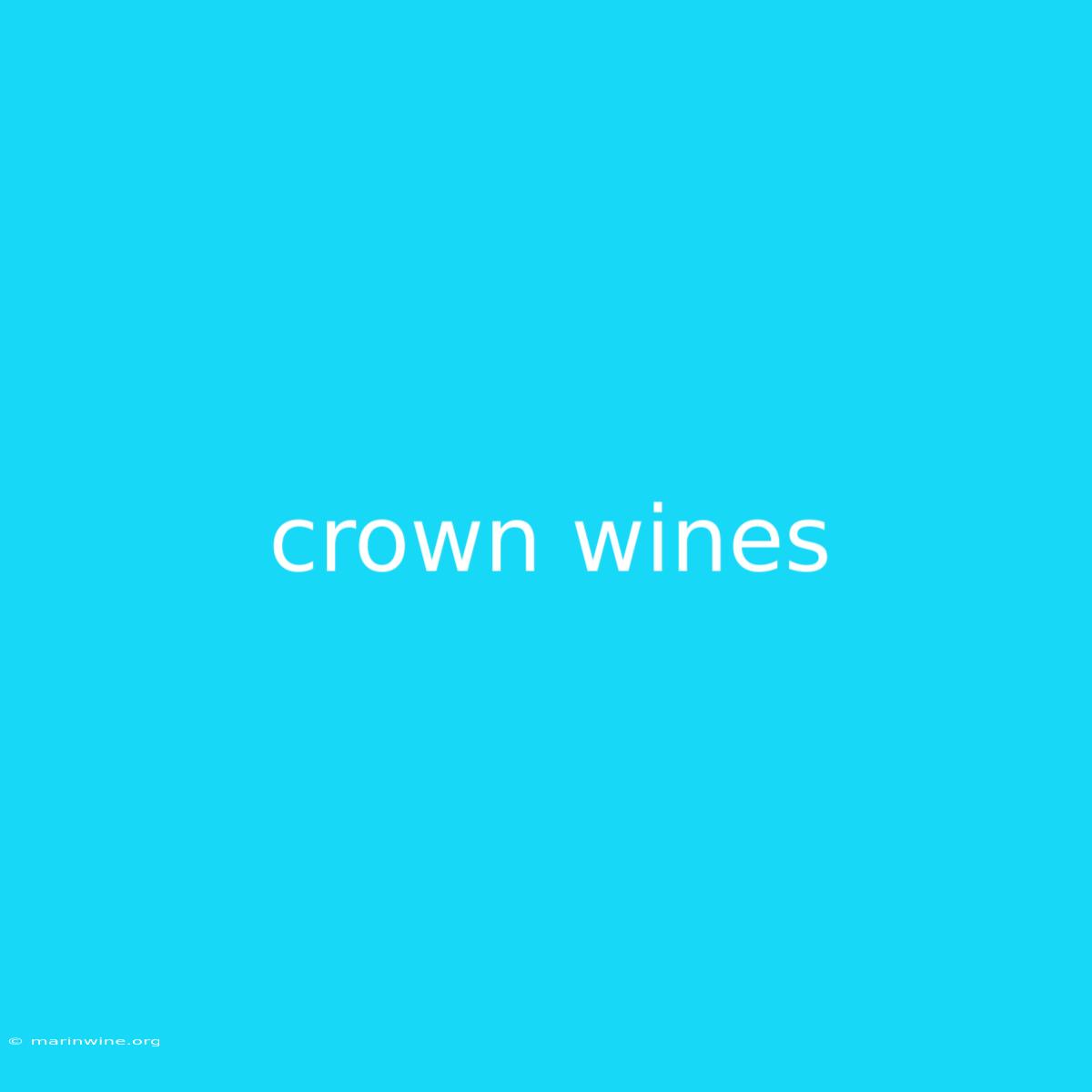 Crown Wines