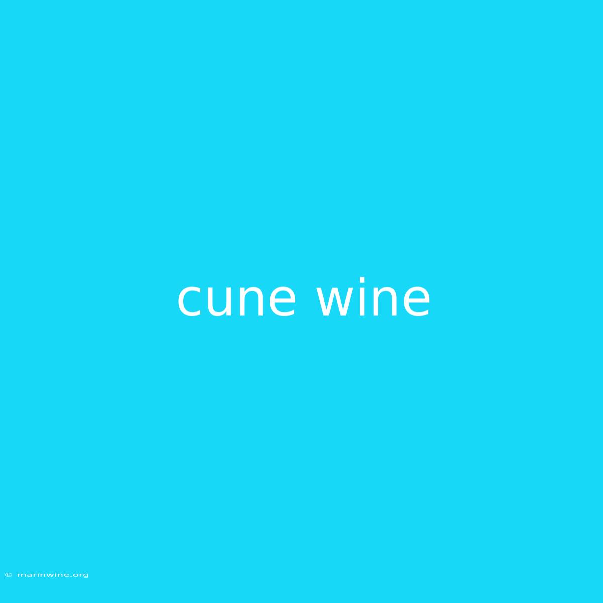 Cune Wine