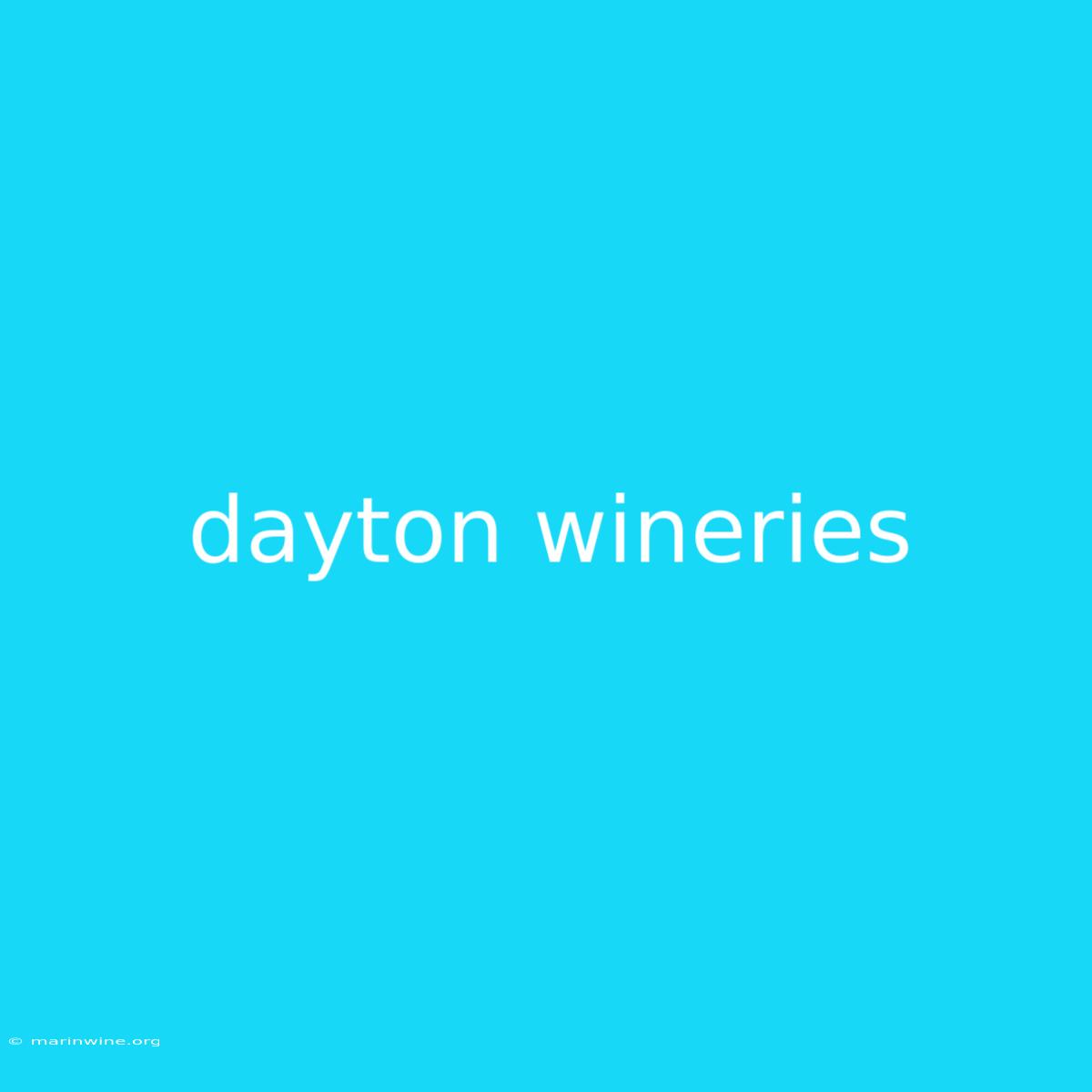 Dayton Wineries