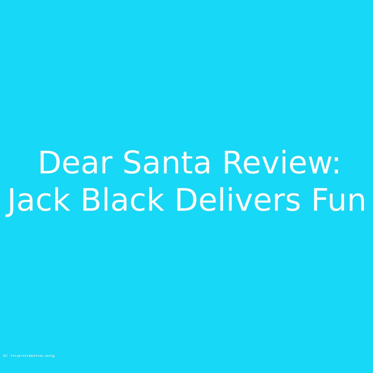 Dear Santa Review: Jack Black Delivers Fun