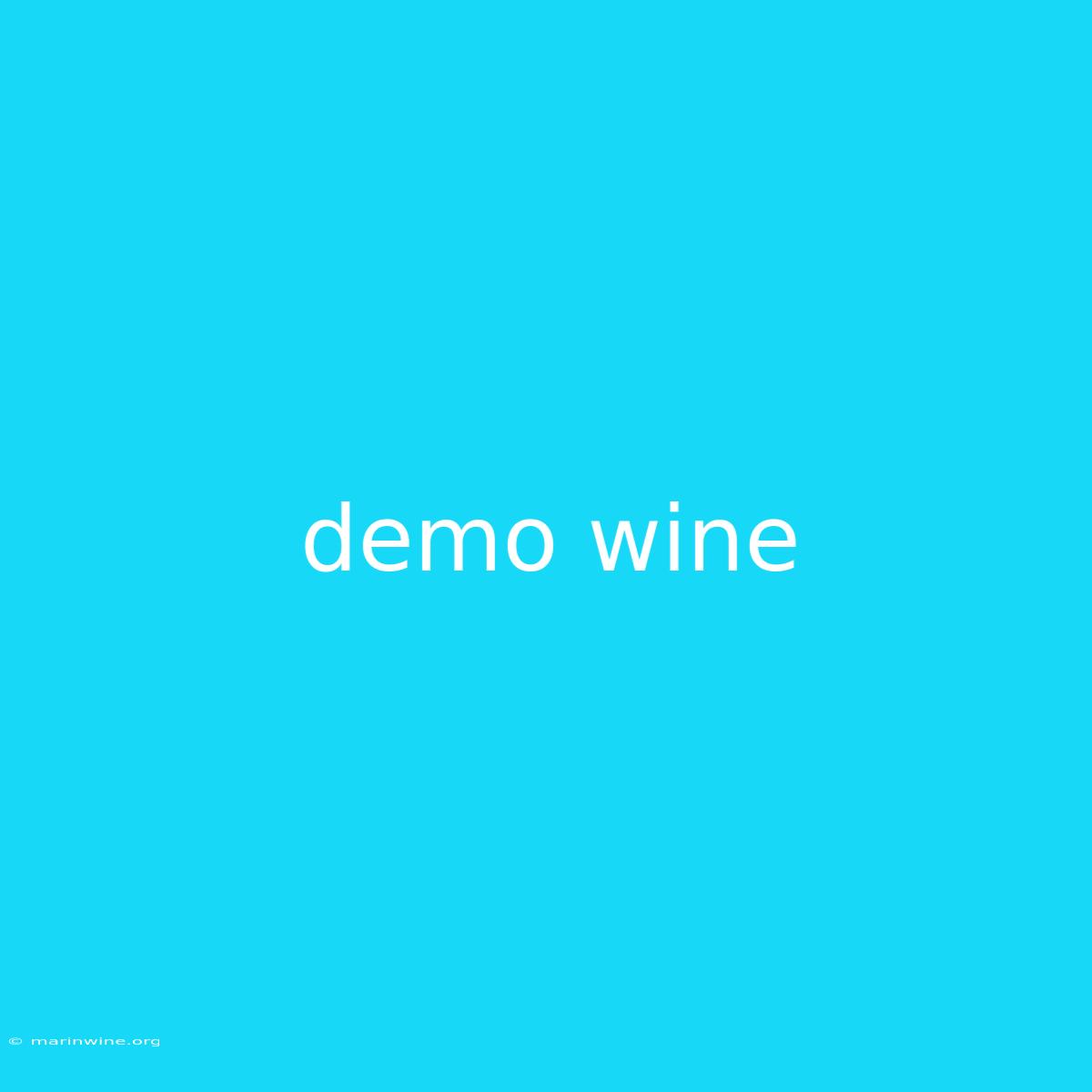 Demo Wine