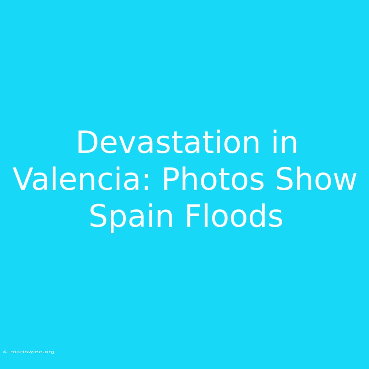 Devastation In Valencia: Photos Show Spain Floods 