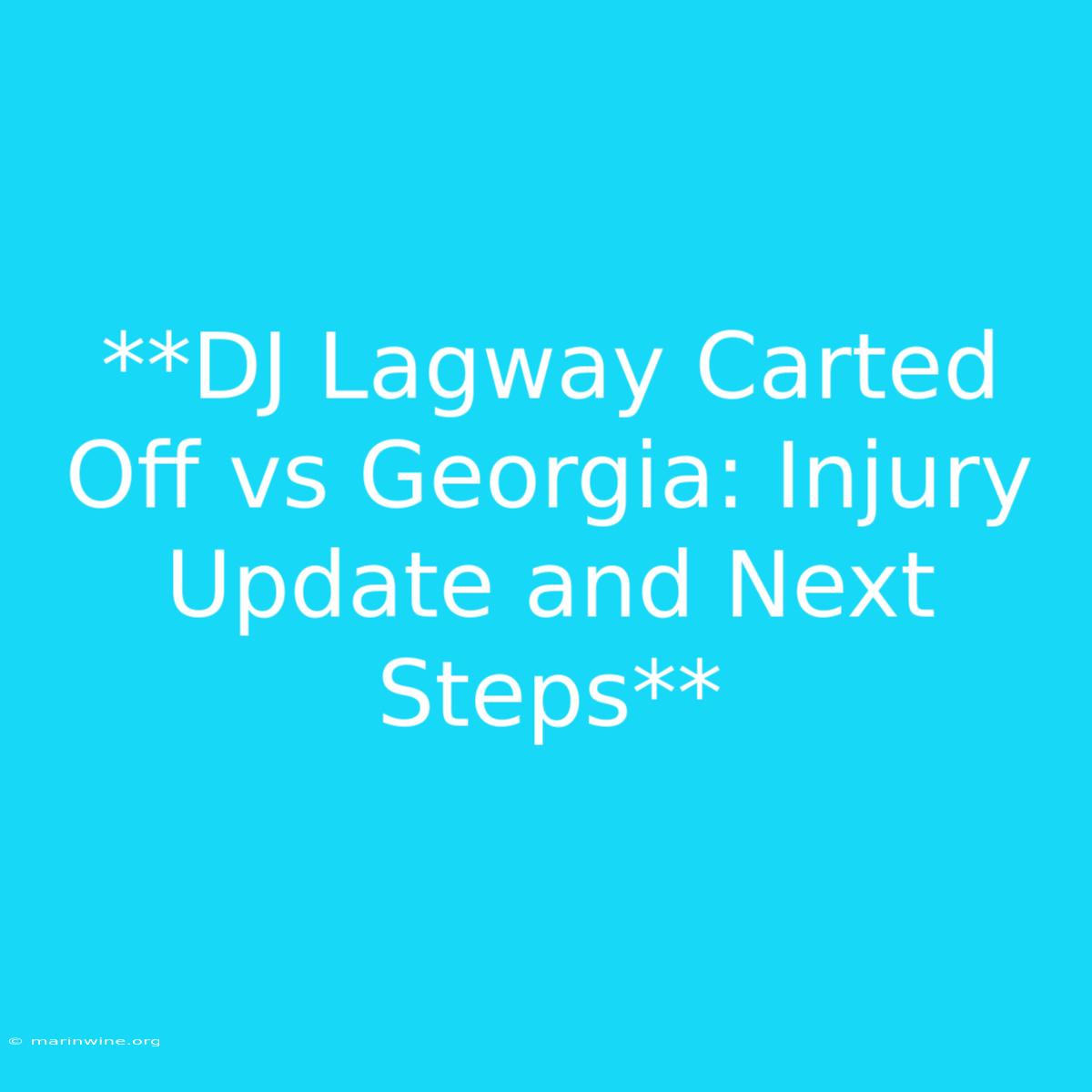 **DJ Lagway Carted Off Vs Georgia: Injury Update And Next Steps** 