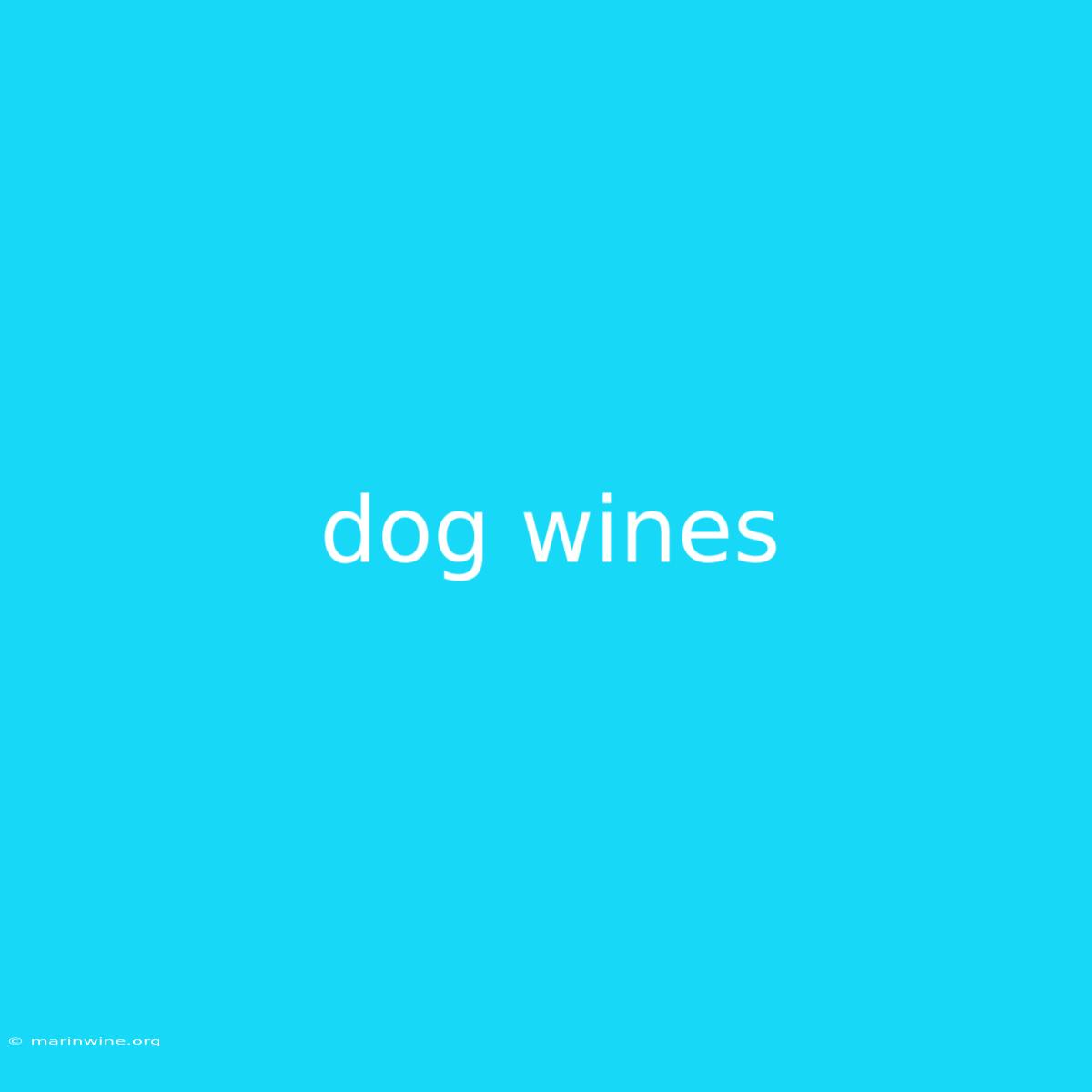 Dog Wines