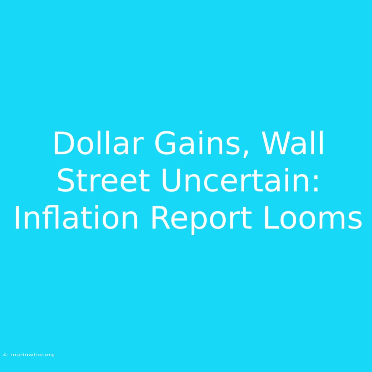 Dollar Gains, Wall Street Uncertain: Inflation Report Looms