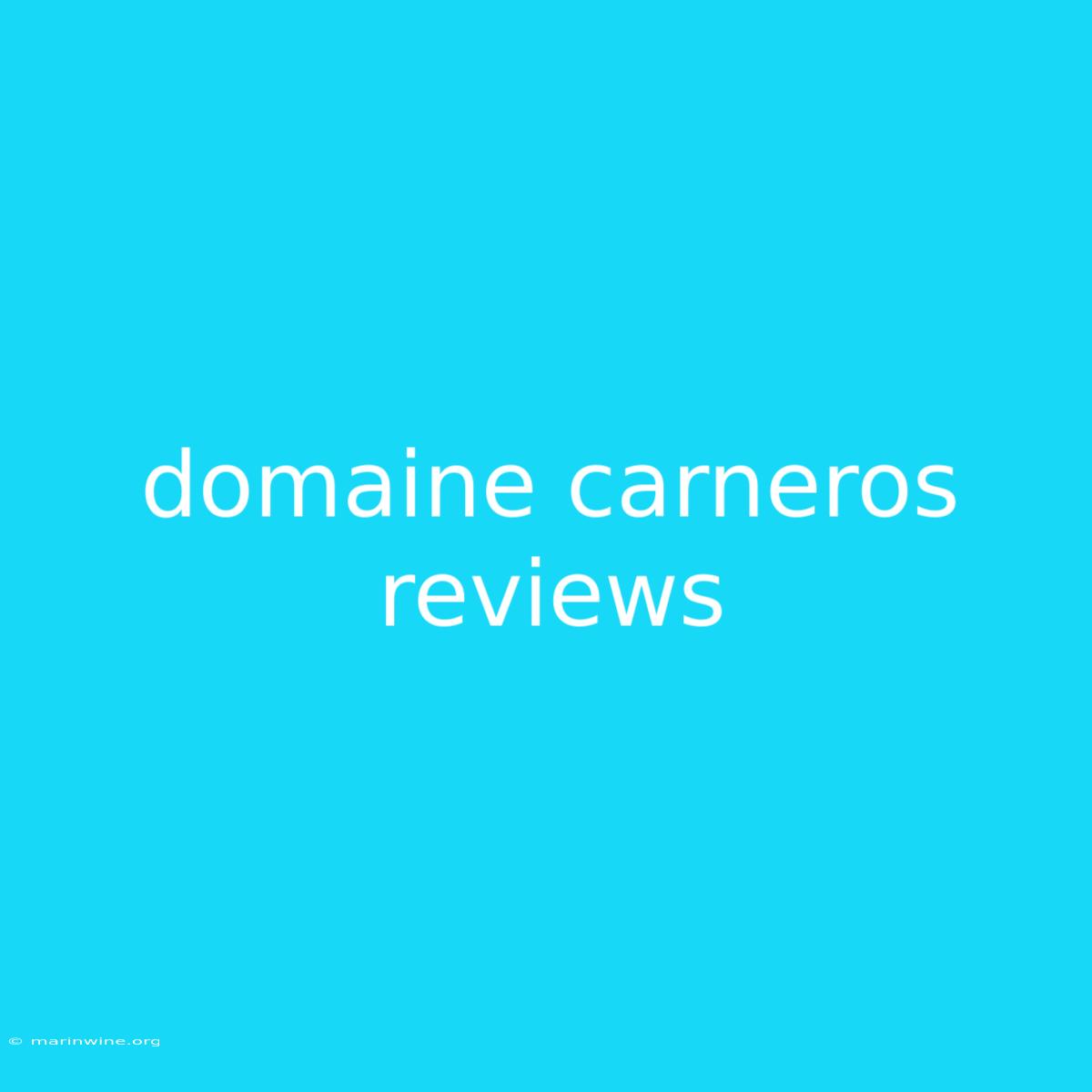 Domaine Carneros Reviews