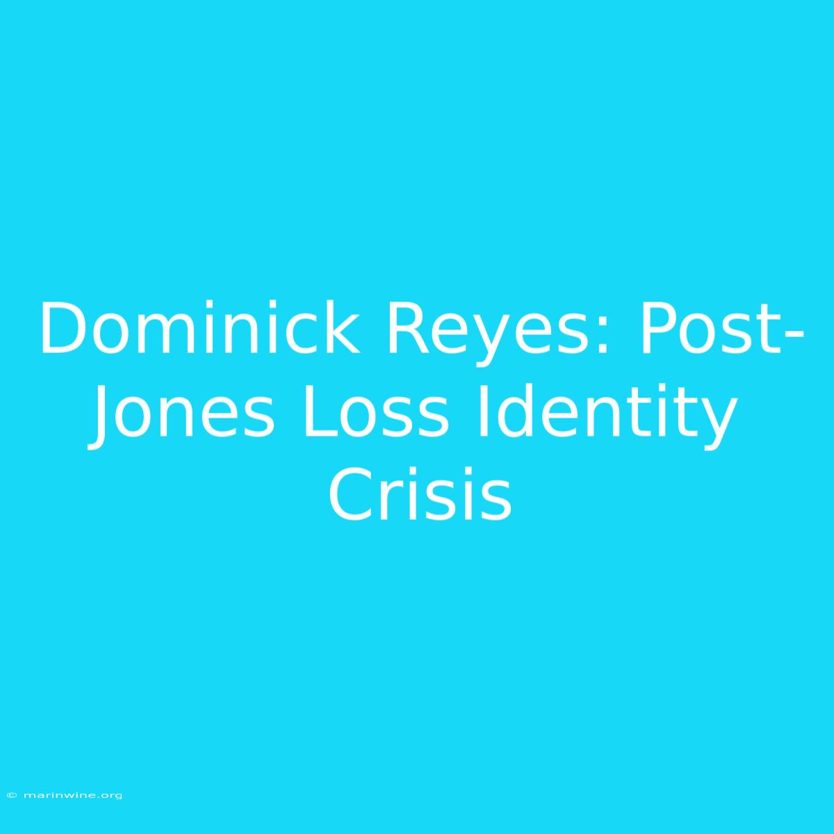 Dominick Reyes: Post-Jones Loss Identity Crisis