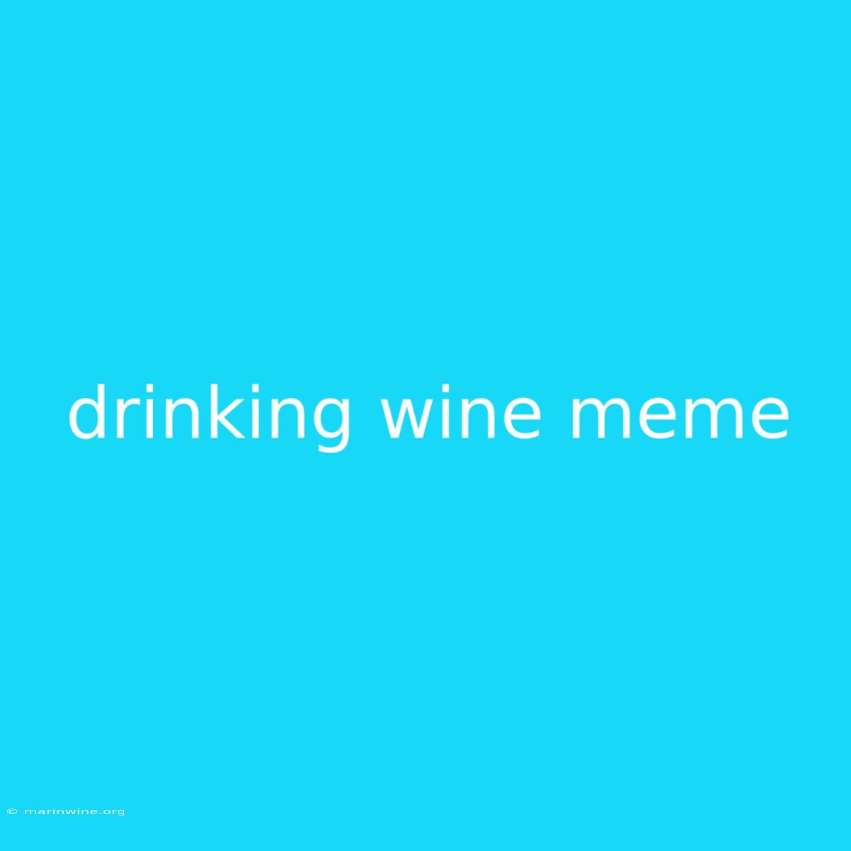 Drinking Wine Meme