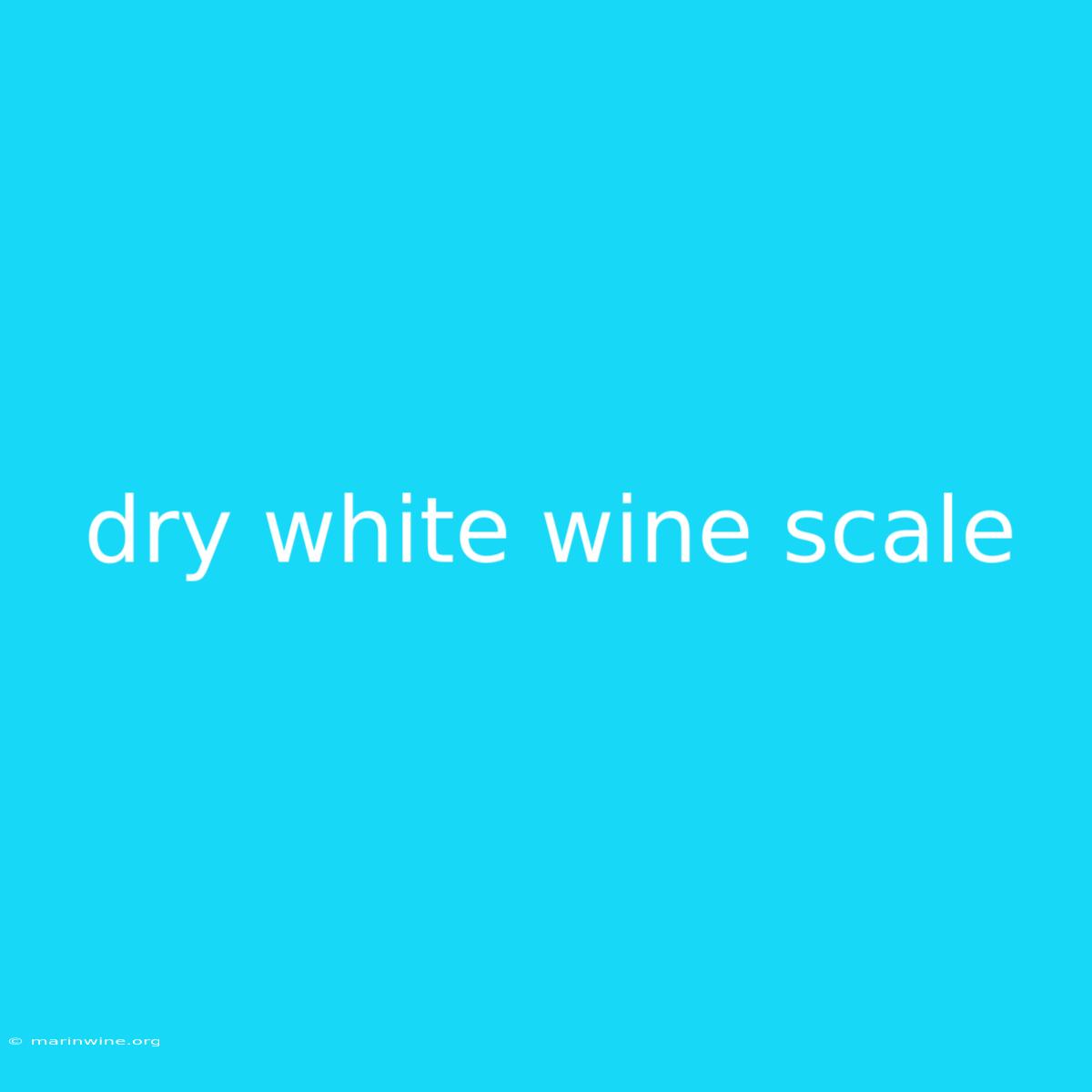 Dry White Wine Scale