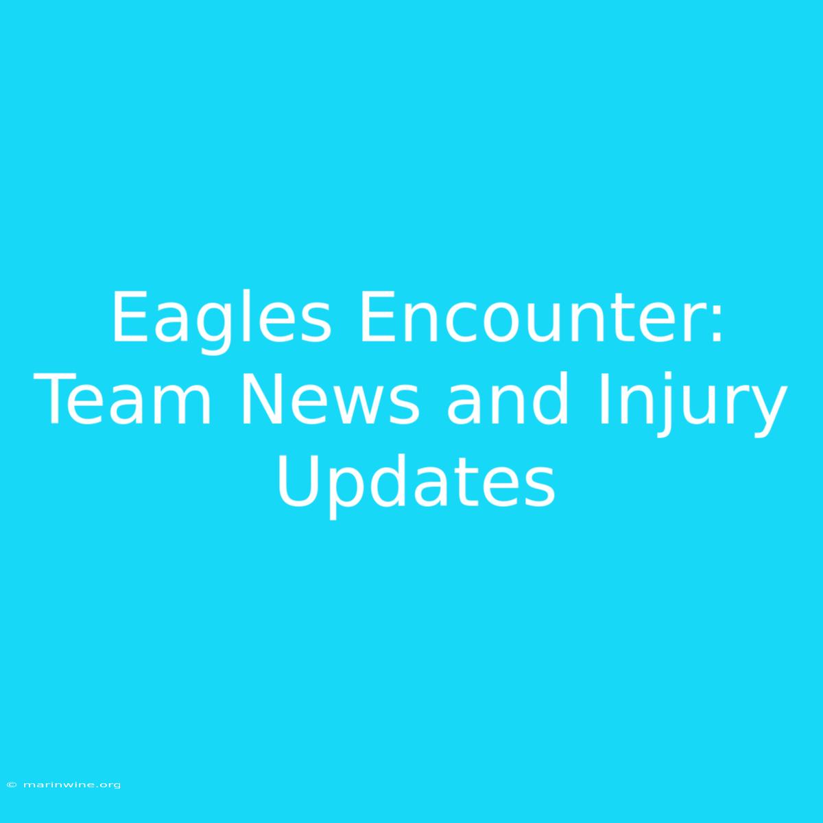 Eagles Encounter: Team News And Injury Updates