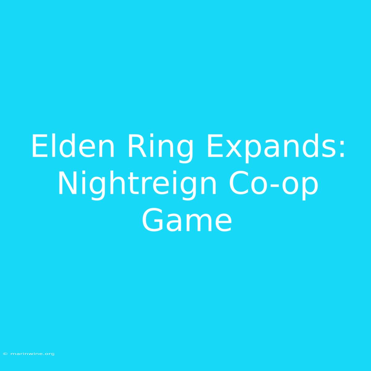 Elden Ring Expands: Nightreign Co-op Game