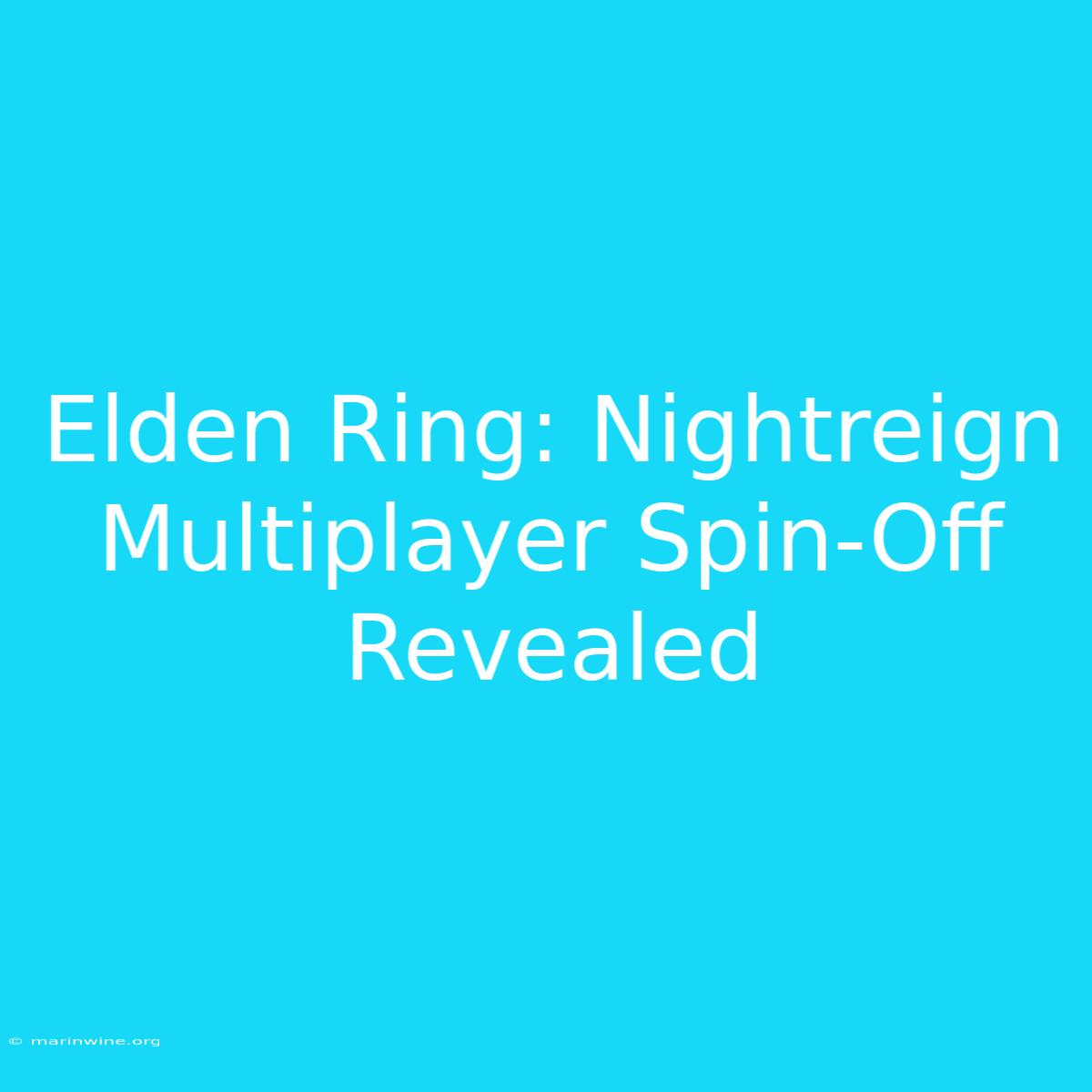 Elden Ring: Nightreign Multiplayer Spin-Off Revealed