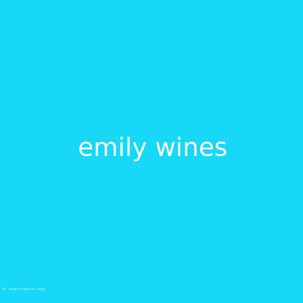 Emily Wines