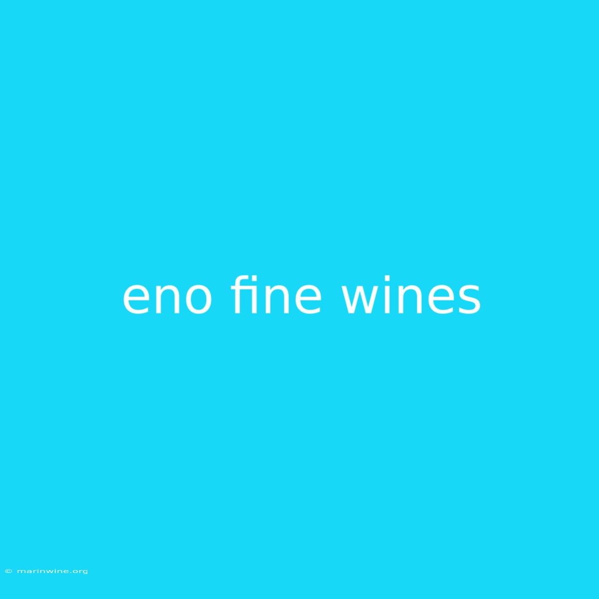 Eno Fine Wines