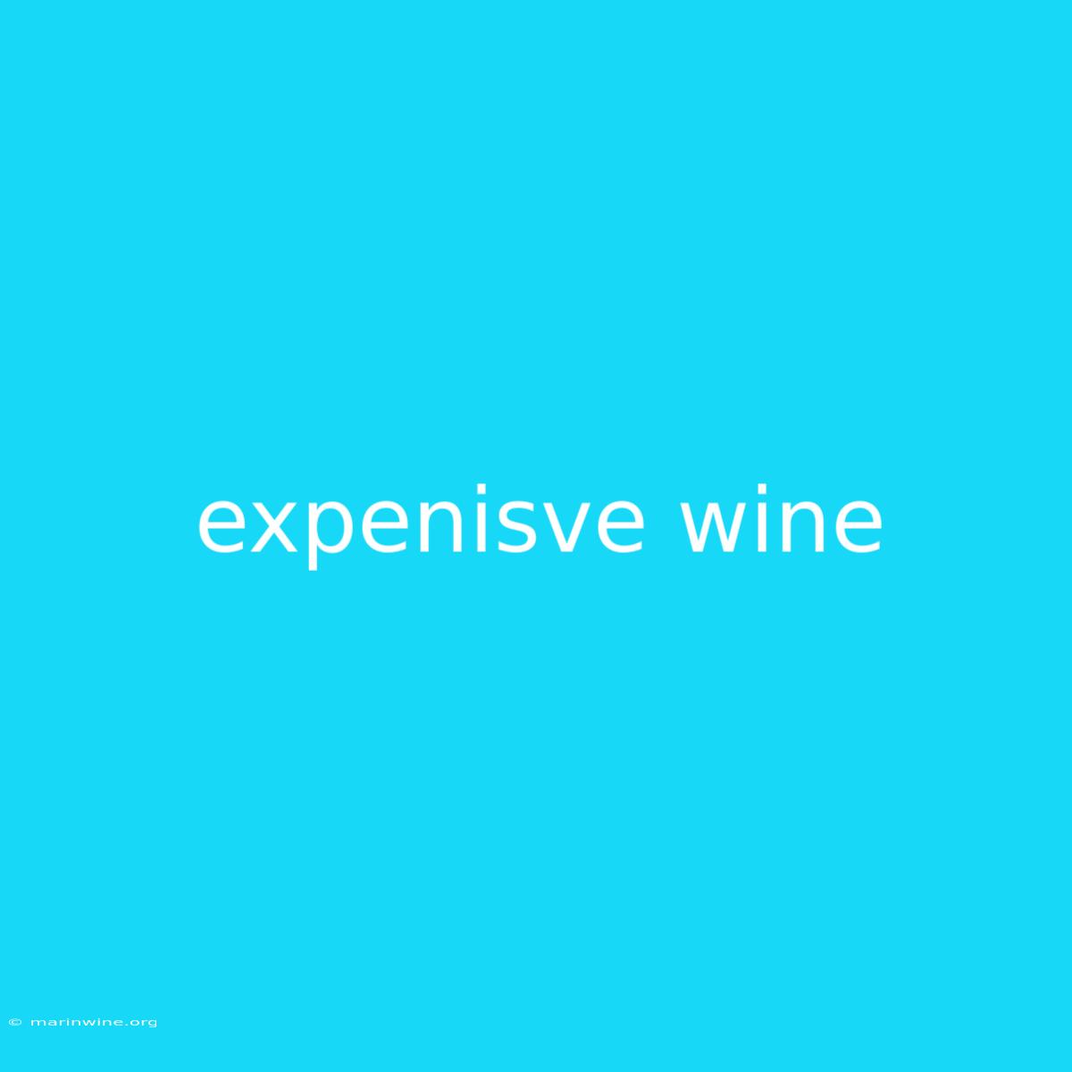 Expenisve Wine