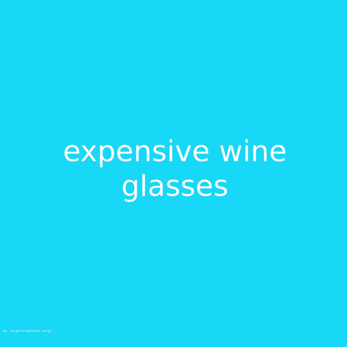 Expensive Wine Glasses