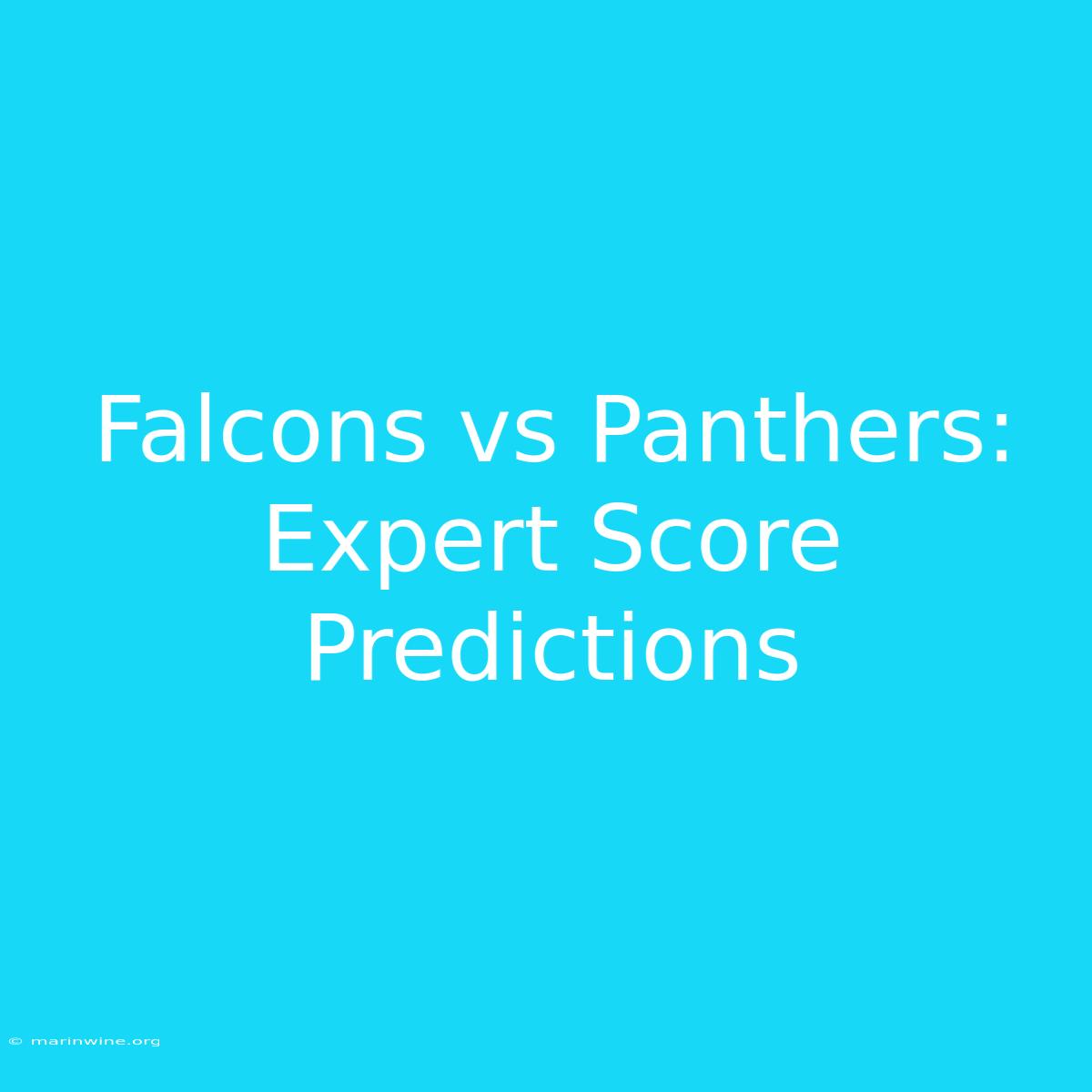 Falcons Vs Panthers: Expert Score Predictions 