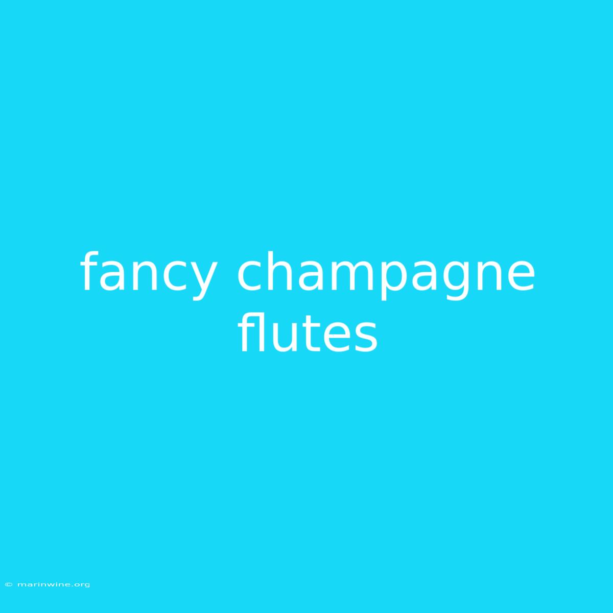 Fancy Champagne Flutes