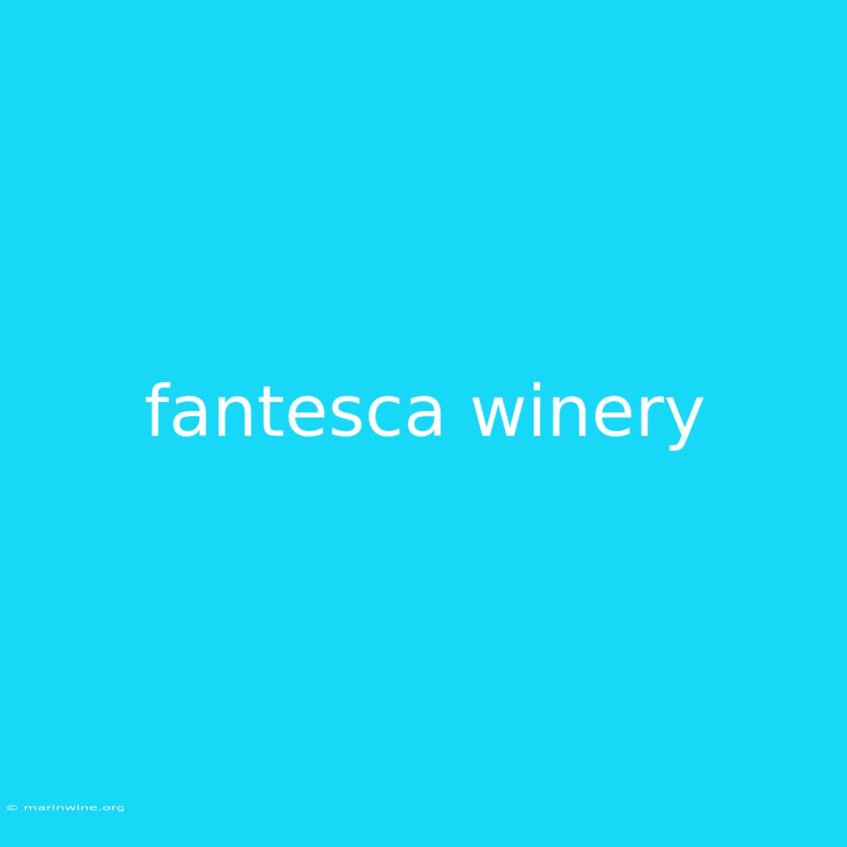 Fantesca Winery