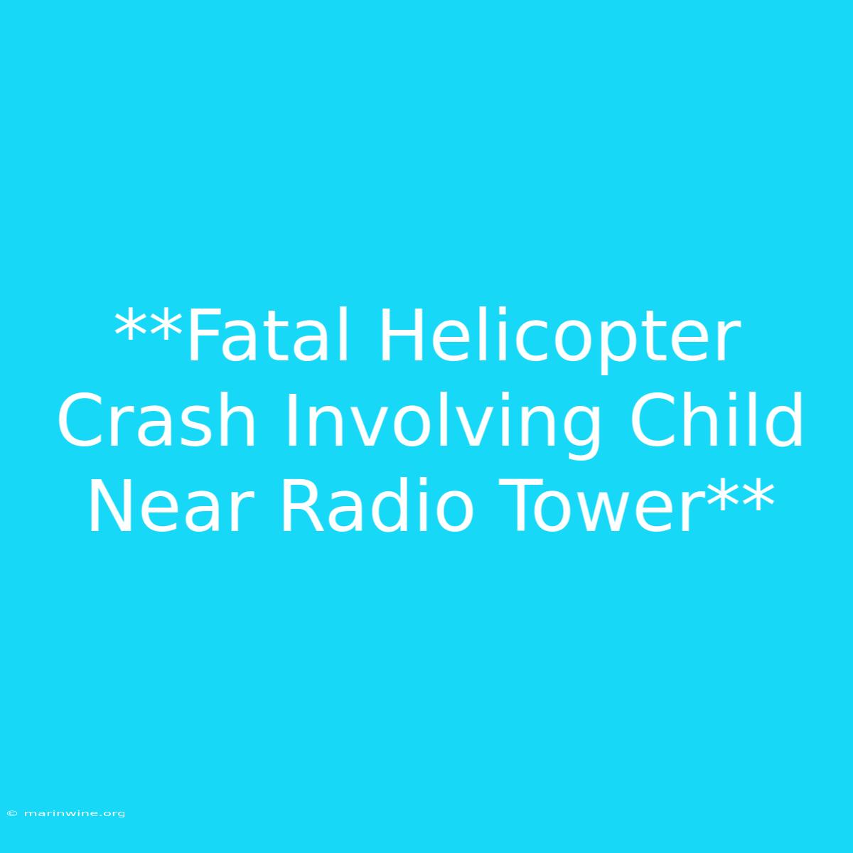 **Fatal Helicopter Crash Involving Child Near Radio Tower**